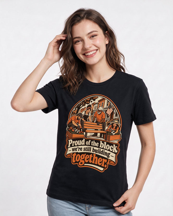 Patriotic Black T-Shirt for Women – Everyday Expression Graphic Tee product image 1