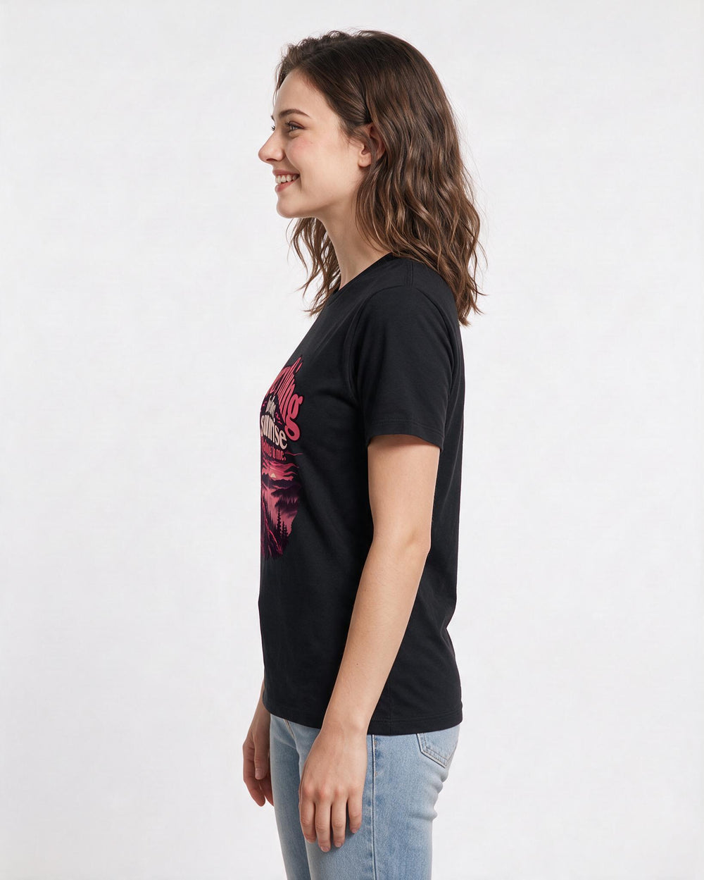 Hunting Black T-Shirt for Women – Everyday Expression Graphic Tee product image 2