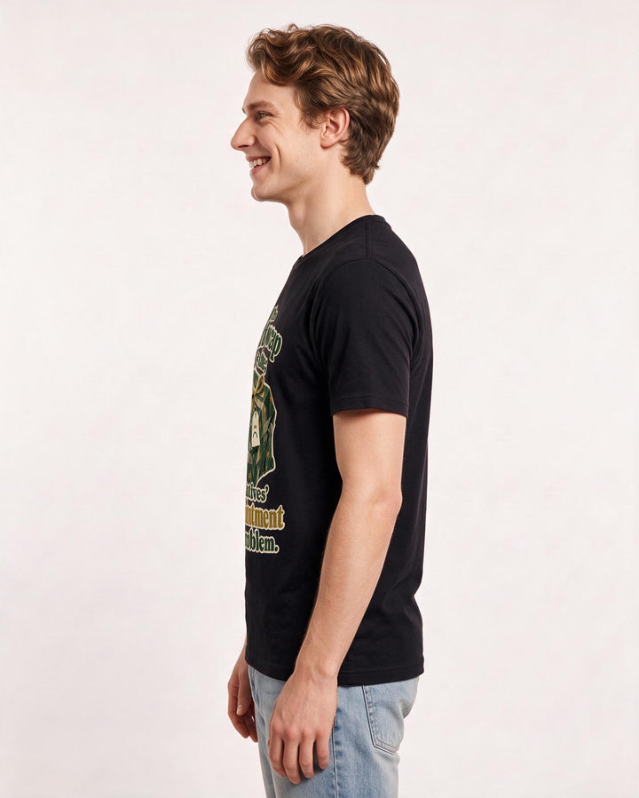 Christmas Black T-Shirt for Men – Holiday Theme Graphic Tee product image 2
