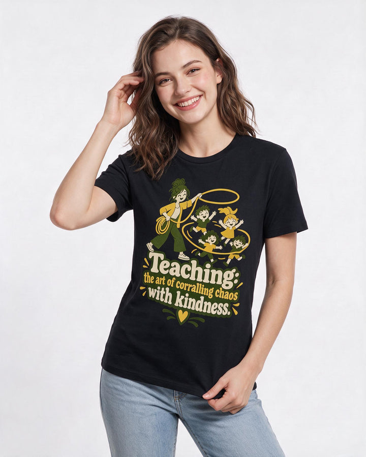 Teacher Black T-Shirt for Women – Everyday Expression Graphic Tee product image 1