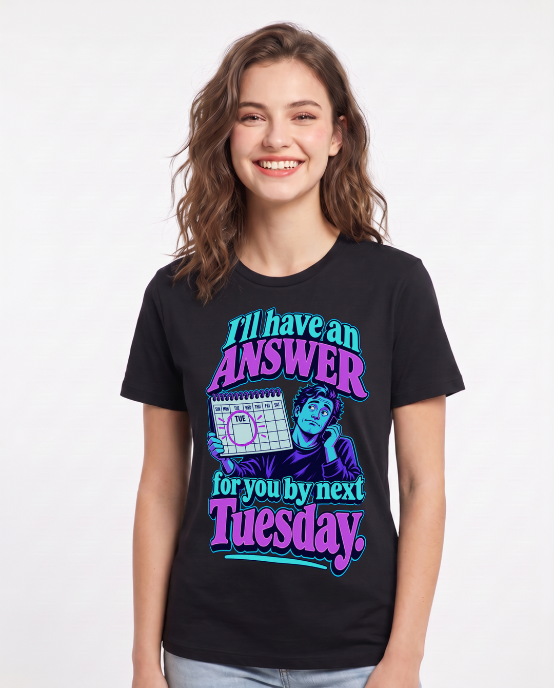 Meme Black T-Shirt for Women – Everyday Expression Graphic Tee product image 3