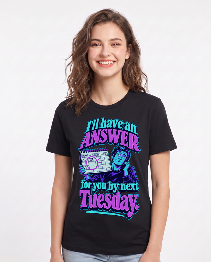 Meme Black T-Shirt for Women – Everyday Expression Graphic Tee product image 3
