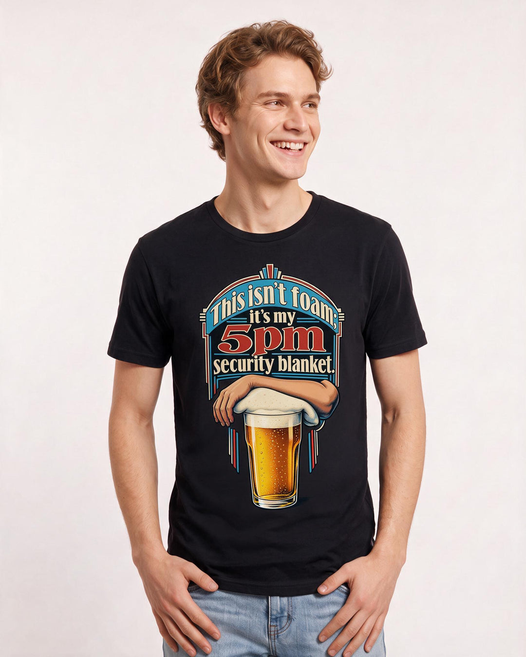 Beer Black T-Shirt for Men – Everyday Expression Graphic Tee product image 1