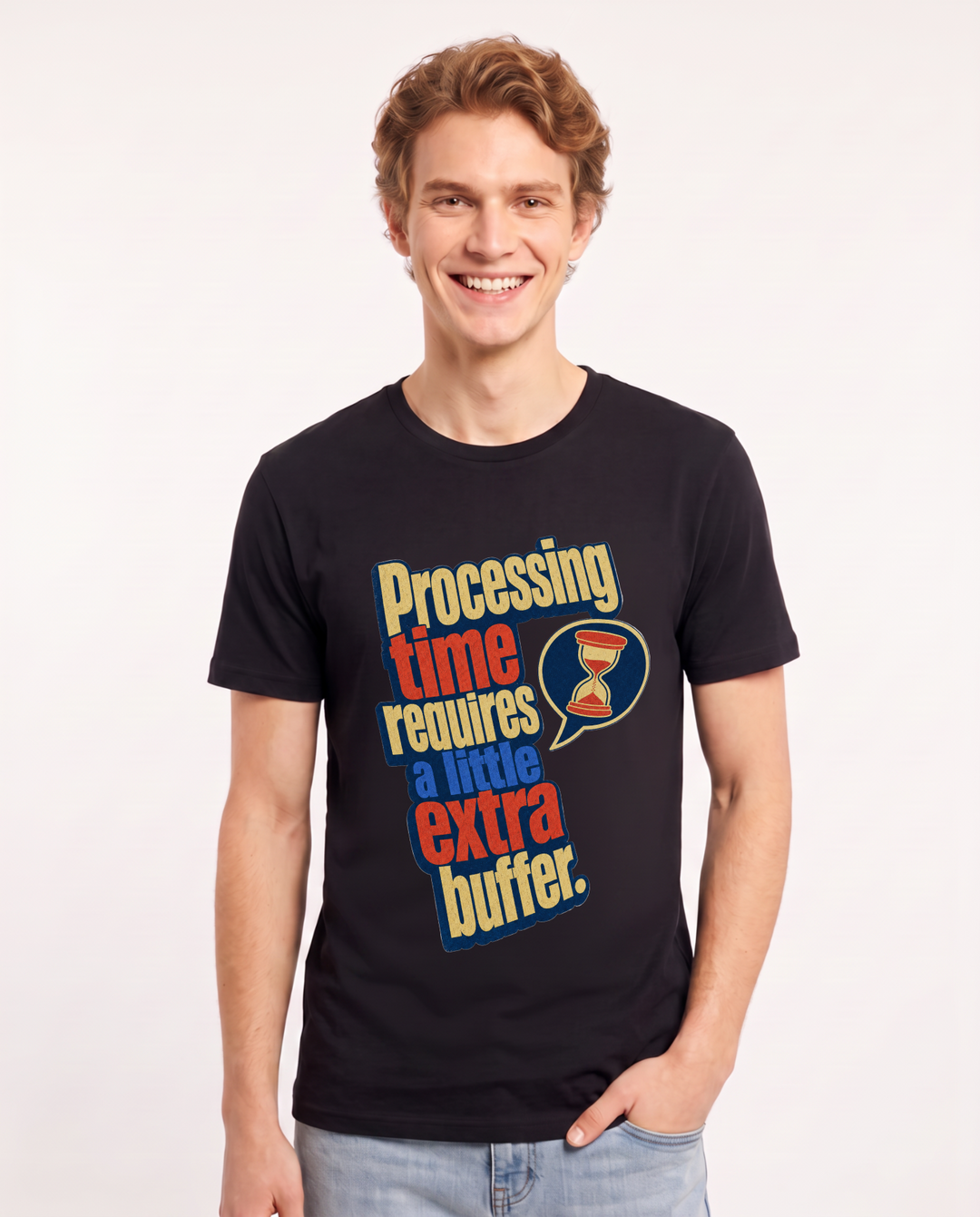 Neurodiversity Black T-Shirt for Men – Everyday Expression Graphic Tee product image 3