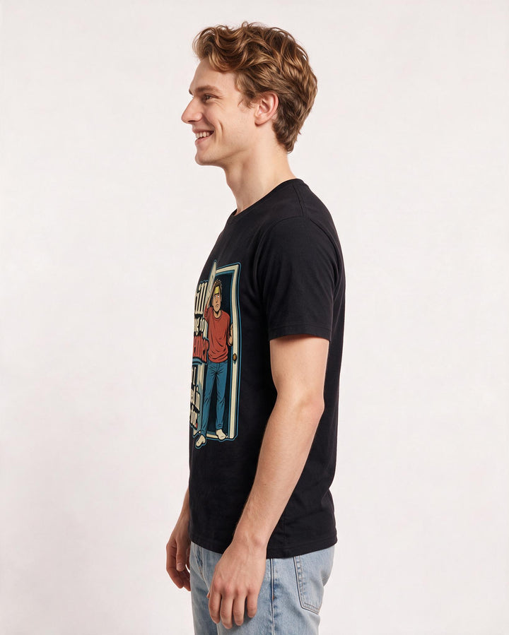 Meme Black T-Shirt for Men – Everyday Expression Graphic Tee product image 2