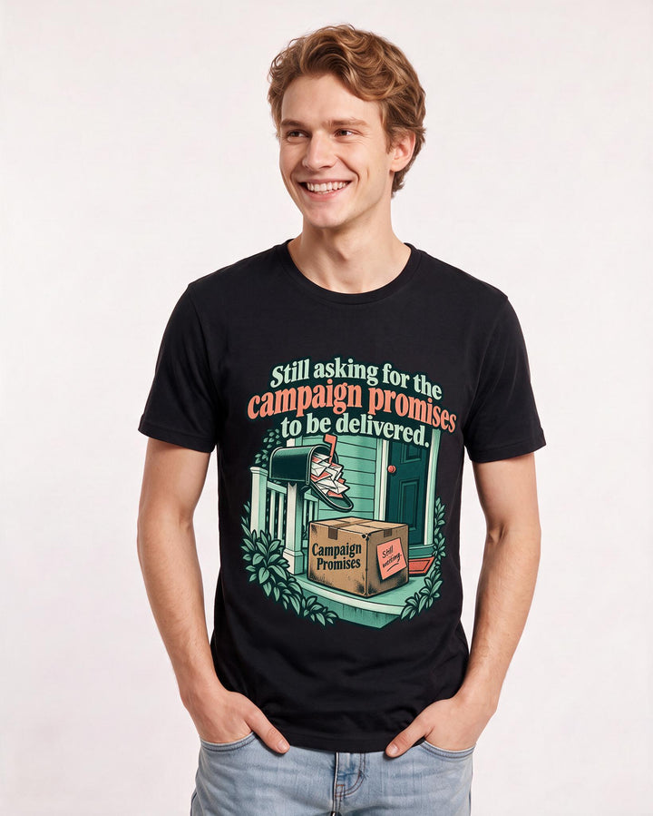 Political Statement Black T-Shirt for Men – Everyday Expression Graphic Tee product image 1