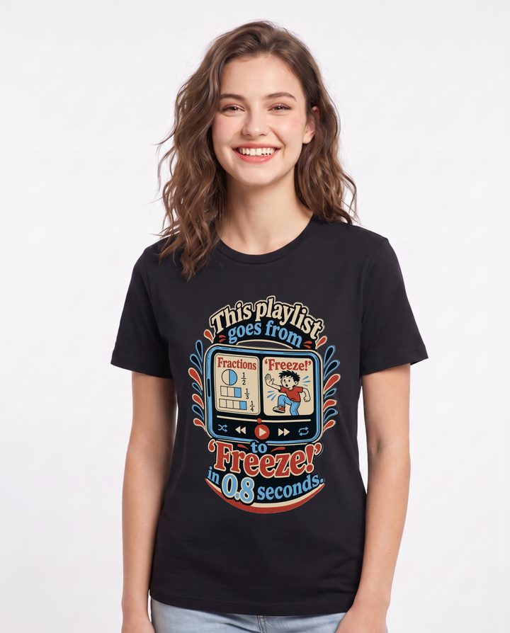 Teacher Black T-Shirt for Women – Everyday Expression Graphic Tee product image 3