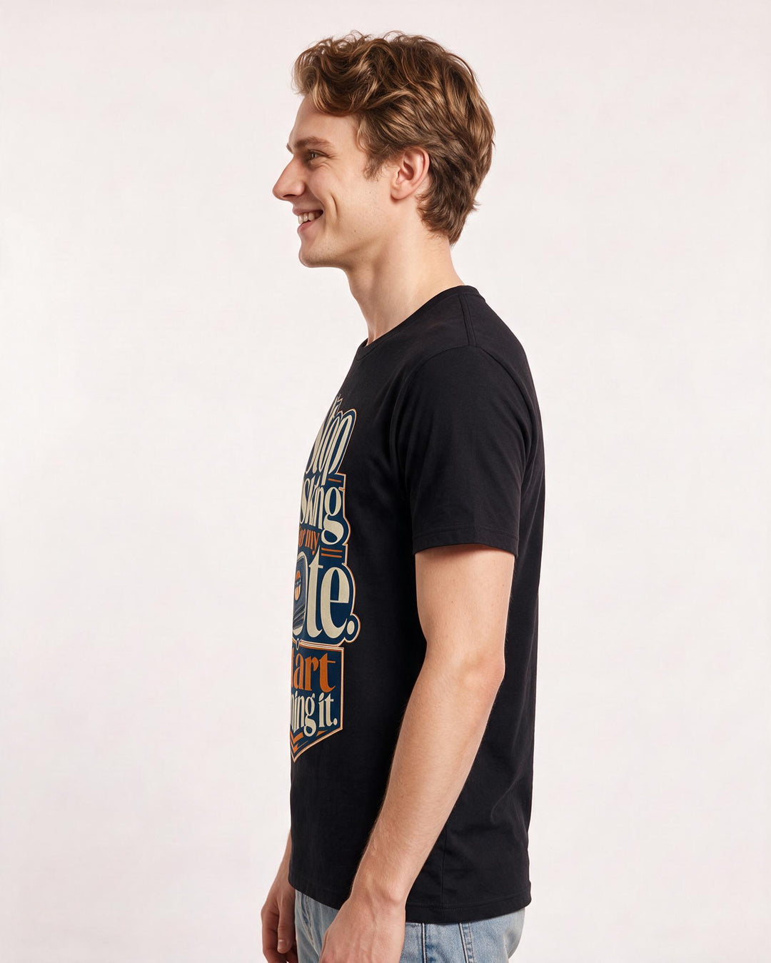 Political Statement Men's Black T-Shirt – Stop asking for my vote. Start earning it. product image 2