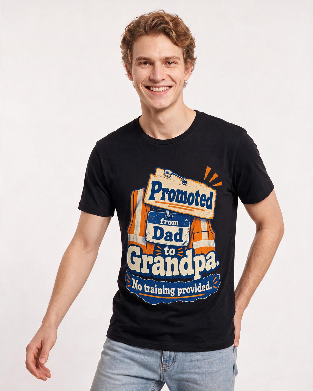 Grandparent Black T-Shirt for Men – Everyday Expression Graphic Tee product image 1