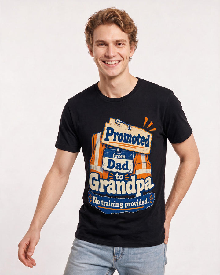 Grandparent Black T-Shirt for Men – Everyday Expression Graphic Tee product image 1