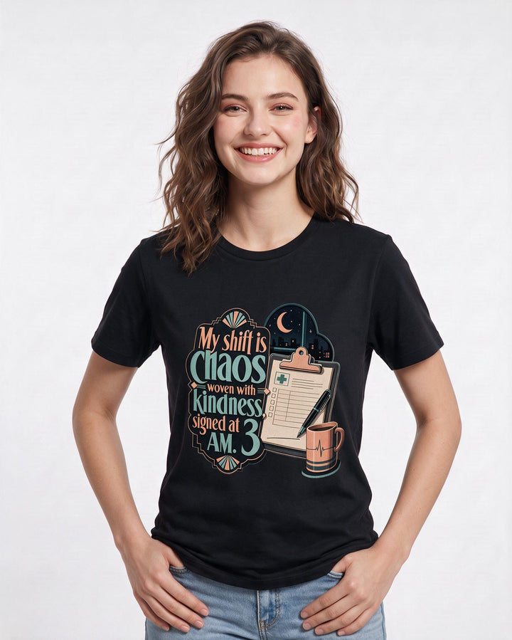Nurse Black T-Shirt for Women – Nursing Life Graphic Tee product image 1
