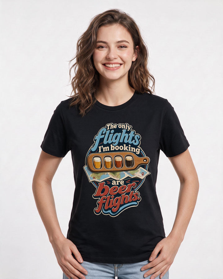 Beer Black T-Shirt for Women – Everyday Expression Graphic Tee product image 3
