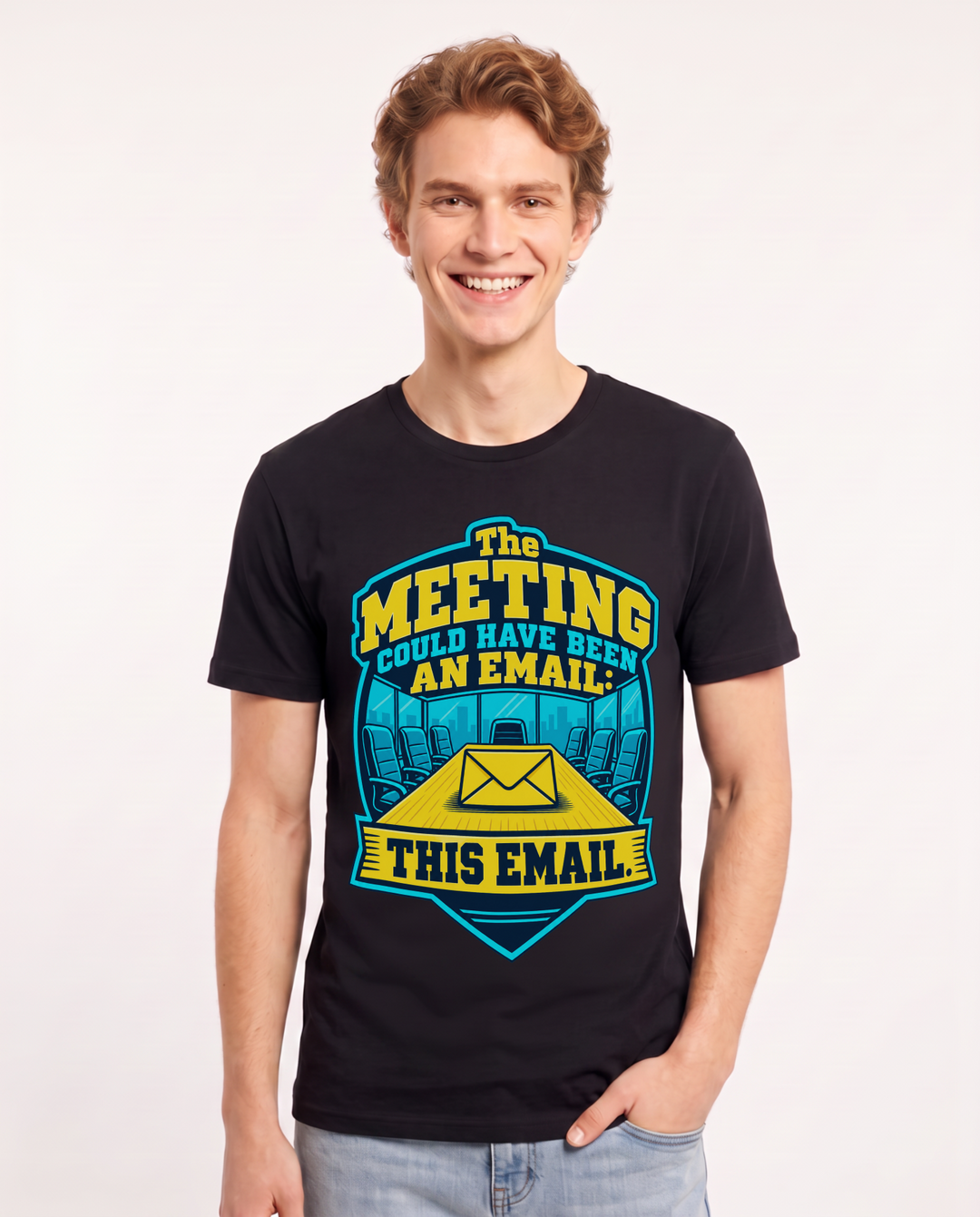 Meme Black T-Shirt for Men – Everyday Expression Graphic Tee product image 3
