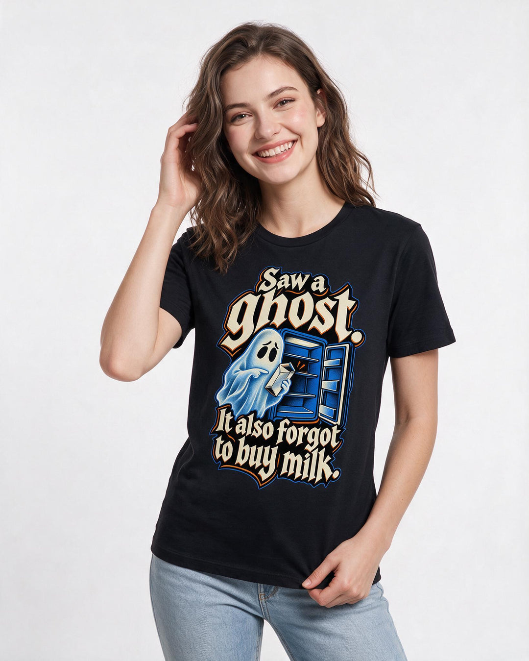 Halloween Black T-Shirt for Women – Halloween Theme Graphic Tee product image 1