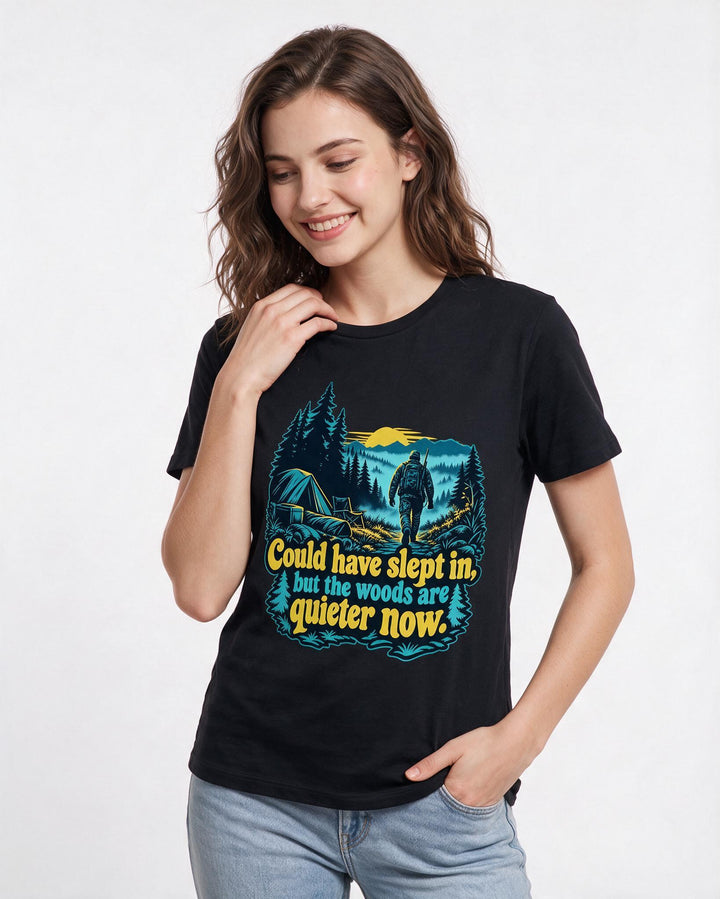 Hunting Black T-Shirt for Women – Everyday Expression Graphic Tee product image 1