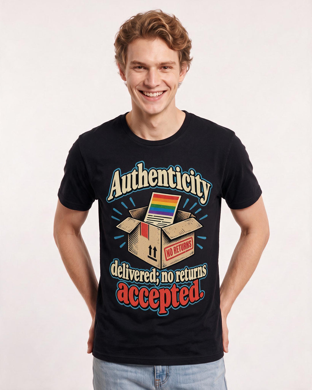 Pride Black T-Shirt for Men – Everyday Expression Graphic Tee product image 1