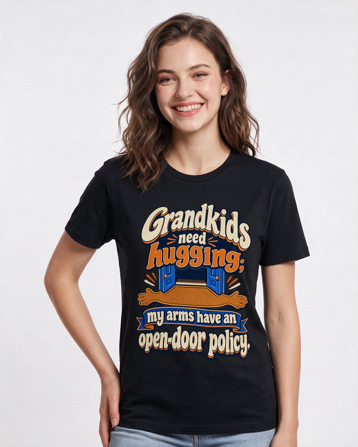 Grandparent Black T-Shirt for Women – Everyday Expression Graphic Tee product image 1