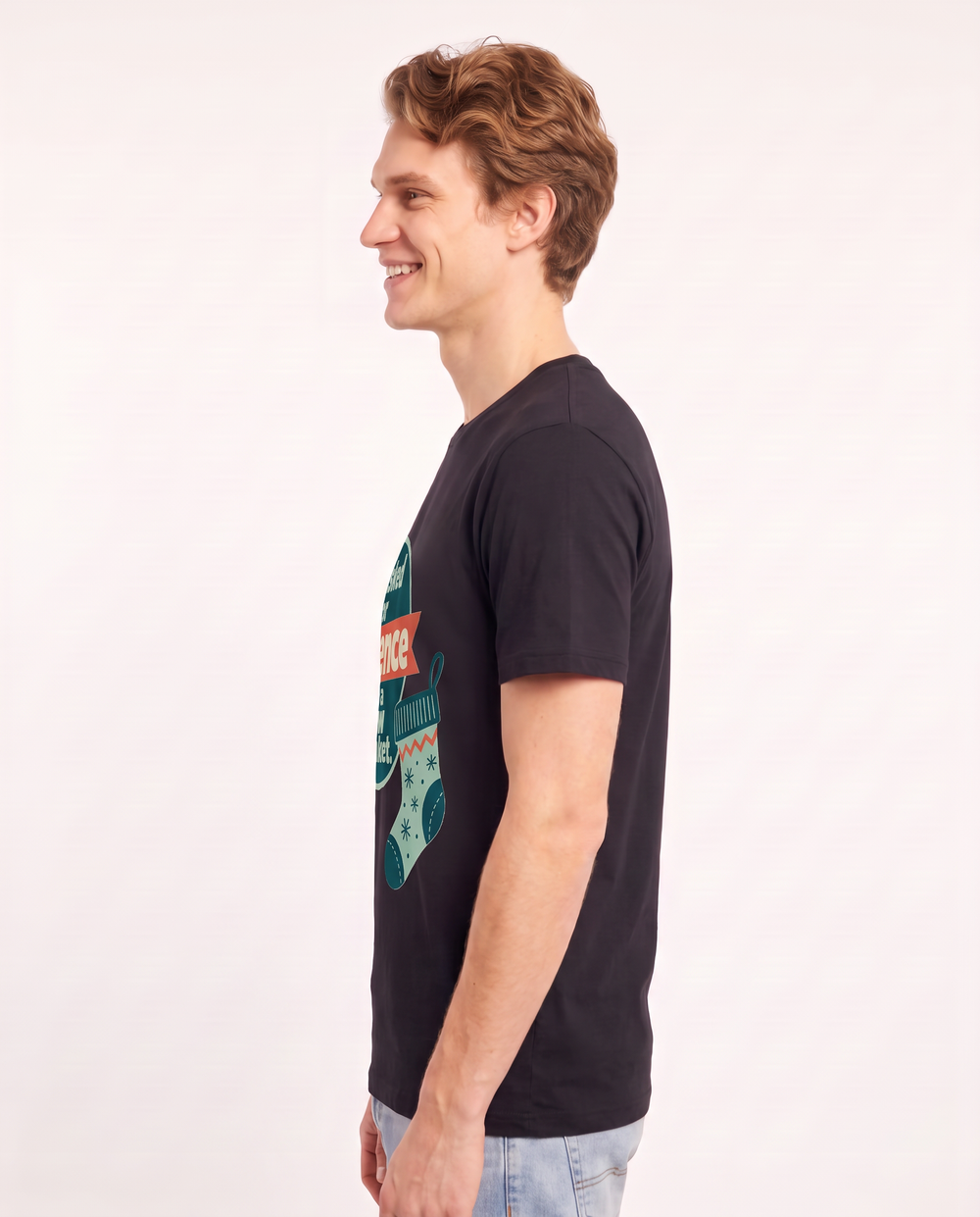Christmas Men's Black T-Shirt - I asked for silence and a new blanket. product image 2
