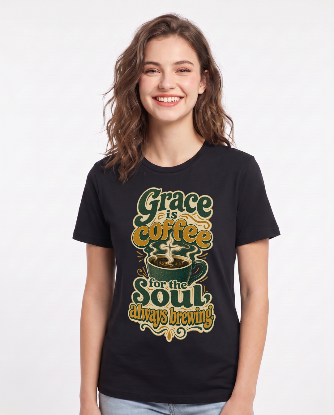 Christian Faith Black T-Shirt for Women – Everyday Expression Graphic Tee product image 3