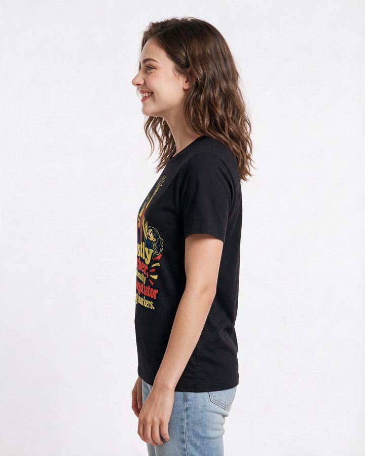 Teacher Black T-Shirt for Women – Everyday Expression Graphic Tee product image 2