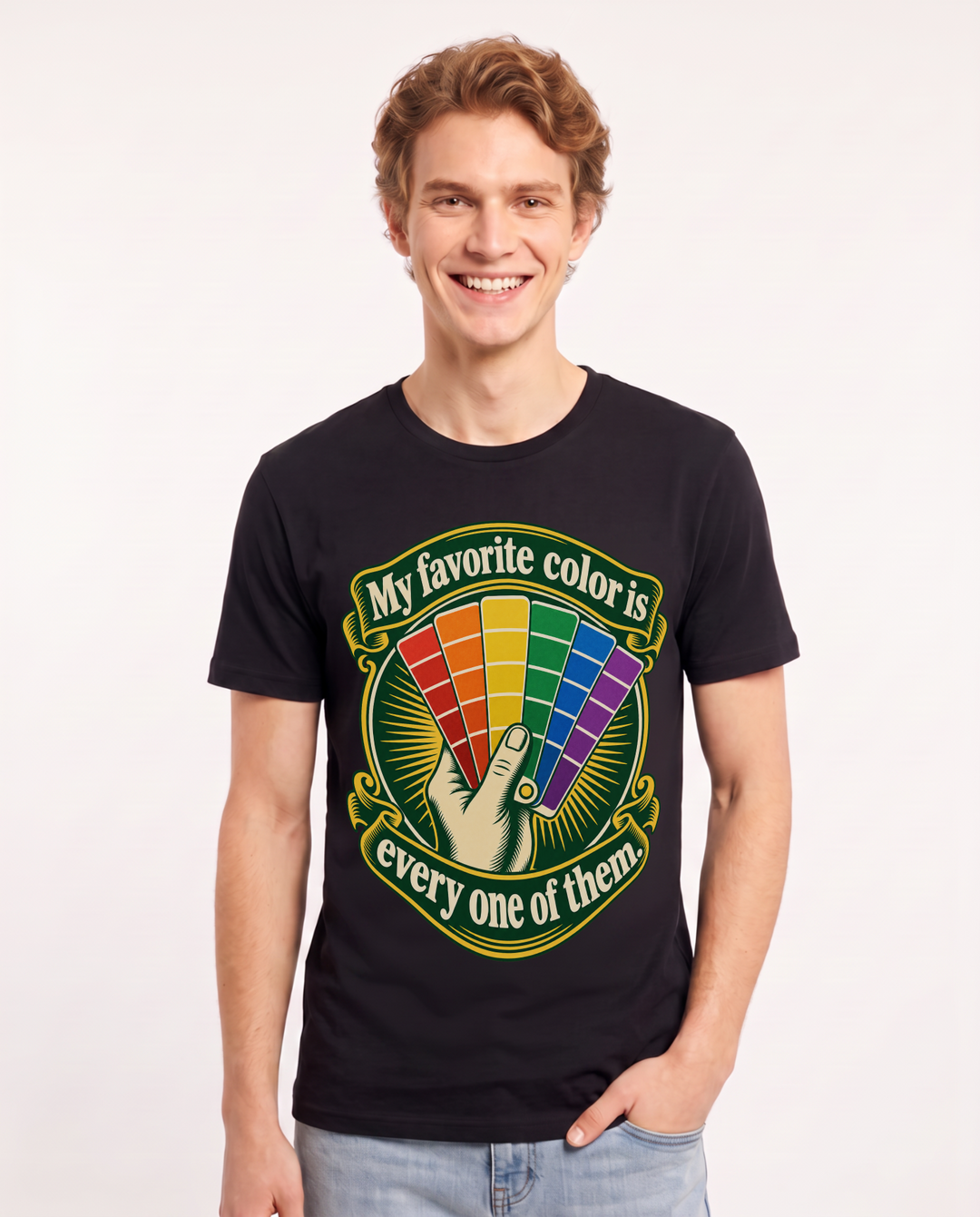 Pride Black T-Shirt for Men – Everyday Expression Graphic Tee product image 3