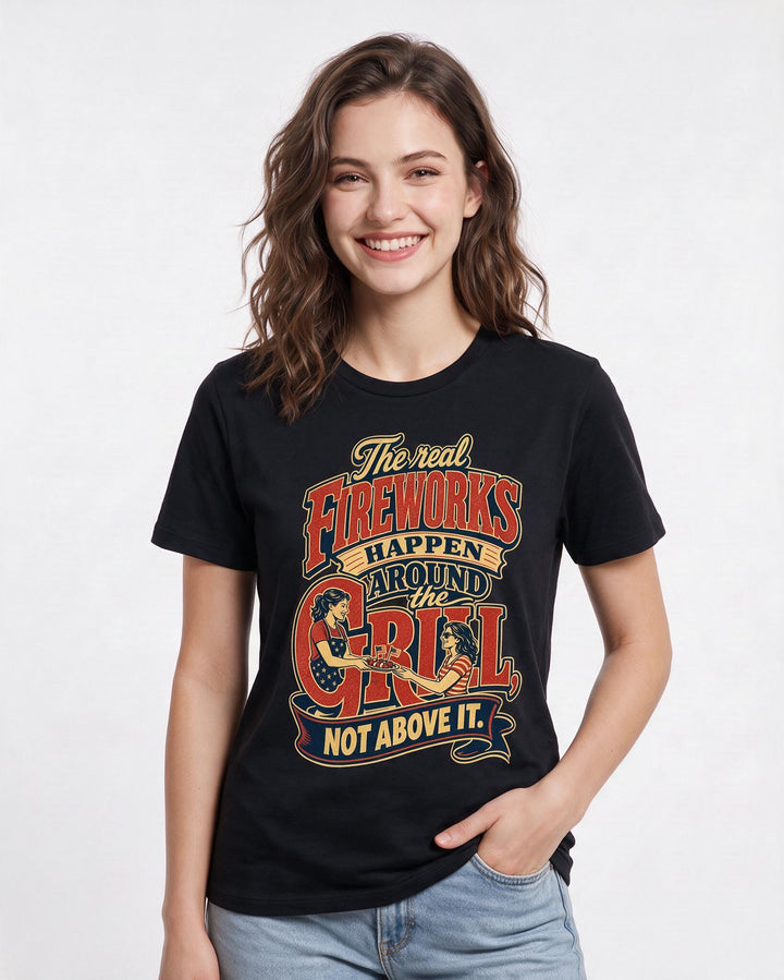 Patriotic Black T-Shirt for Women – Everyday Expression Graphic Tee product image 3