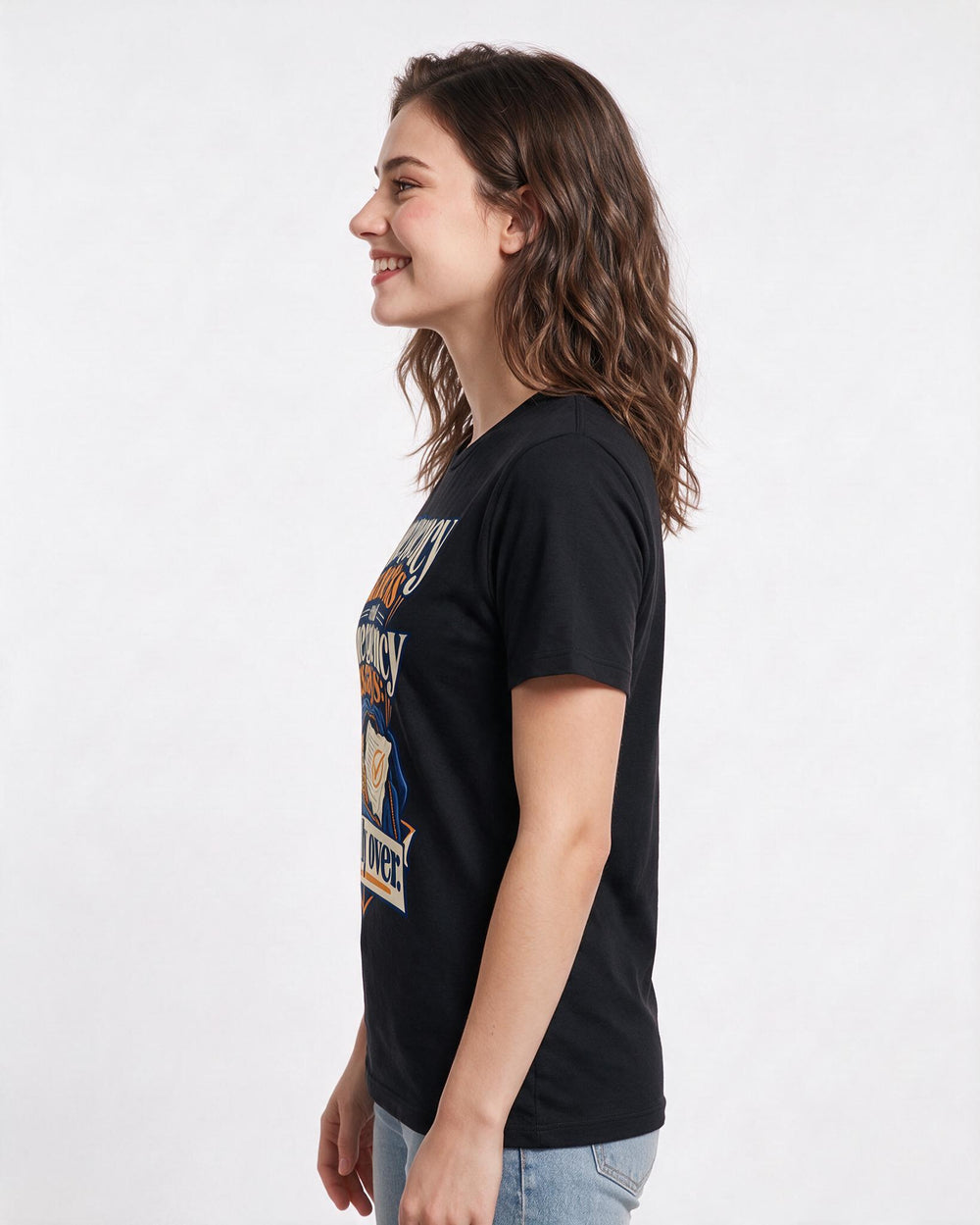 Graduation Black T-Shirt for Women – Everyday Expression Graphic Tee product image 2