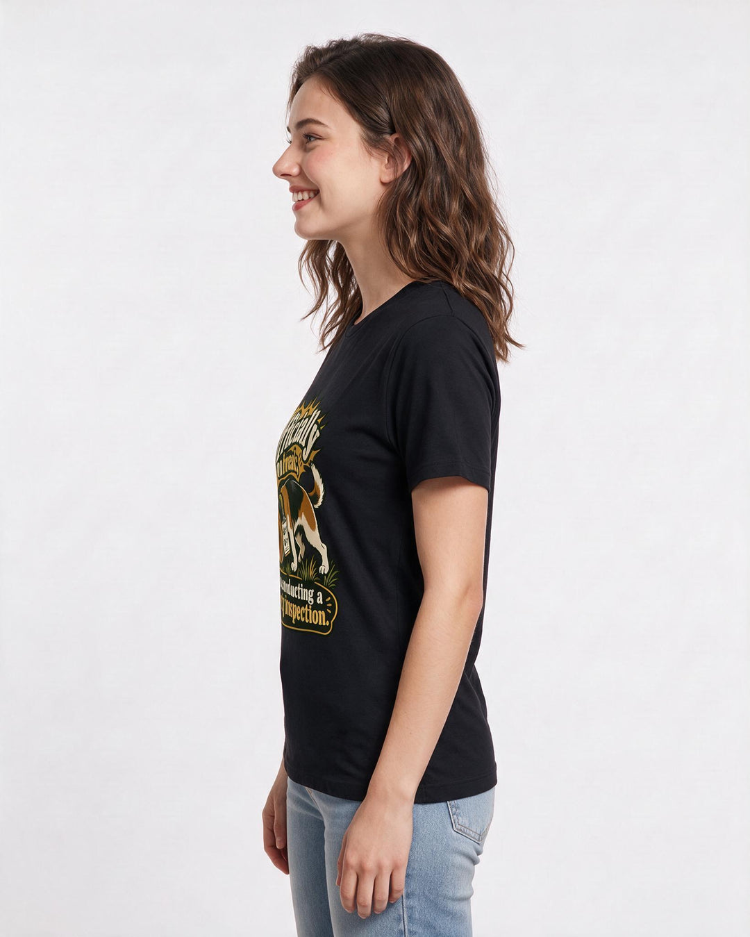 Dog Lover Black T-Shirt for Women – Everyday Expression Graphic Tee product image 2
