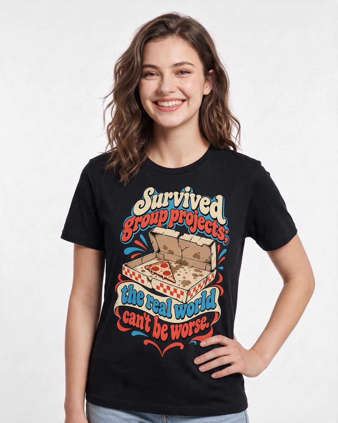 Graduation Black T-Shirt for Women – Everyday Expression Graphic Tee product image 1