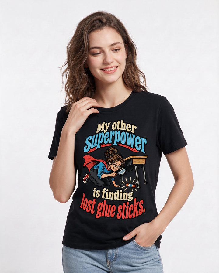Teacher Black T-Shirt for Women – Everyday Expression Graphic Tee product image 1