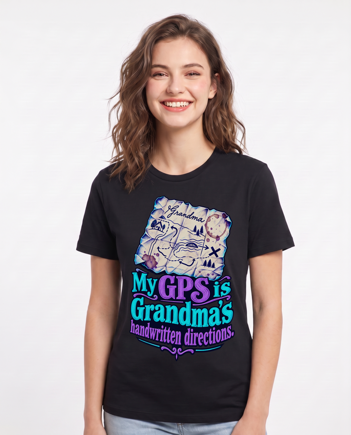 Grandparent Black T-Shirt for Women – Everyday Expression Graphic Tee product image 3