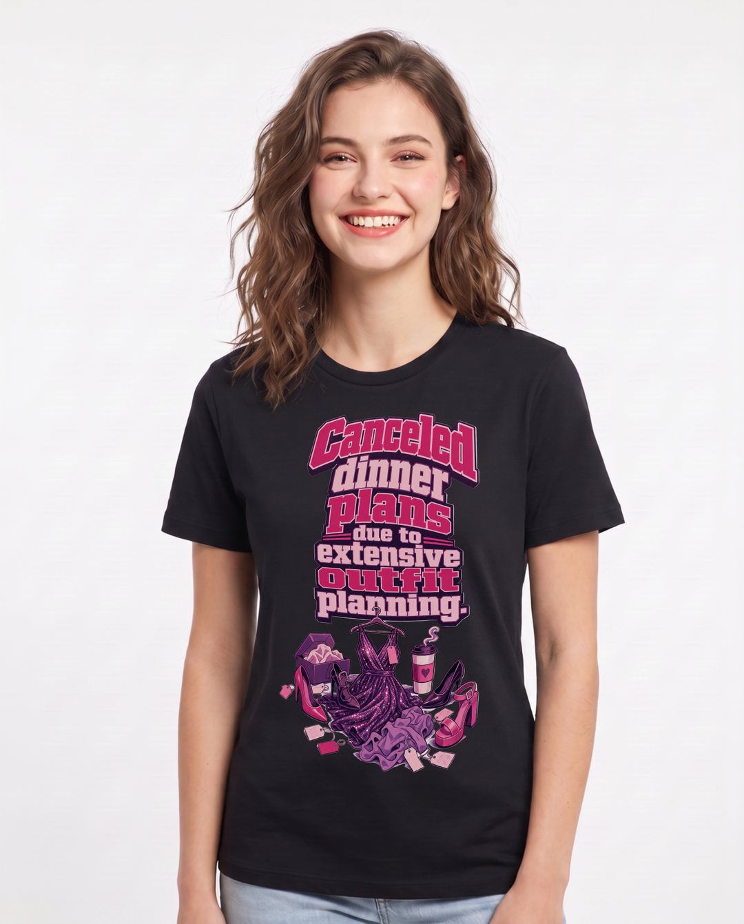 Meme Black T-Shirt for Women – Everyday Expression Graphic Tee product image 3
