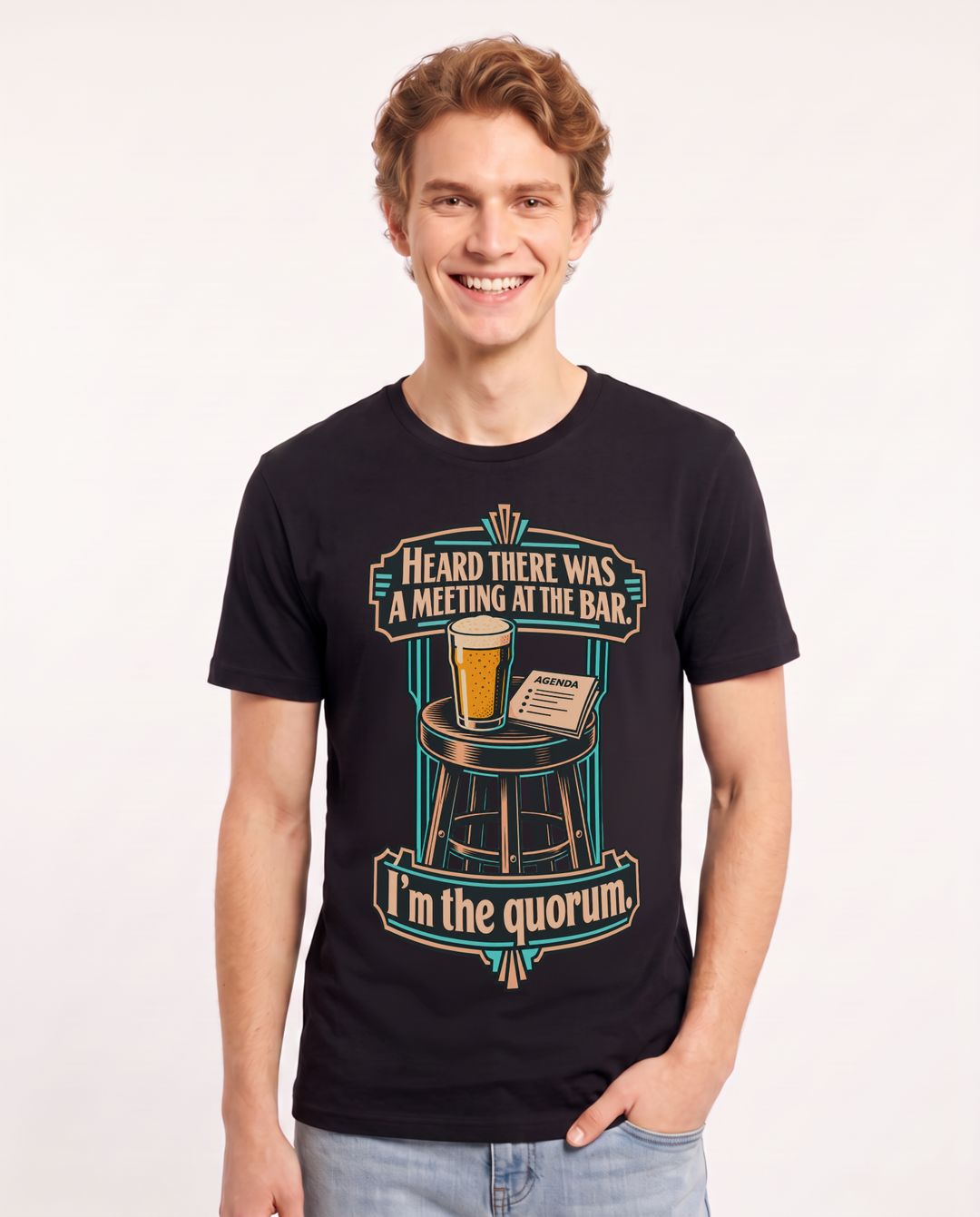 Beer Black T-Shirt for Men – Everyday Expression Graphic Tee product image 3