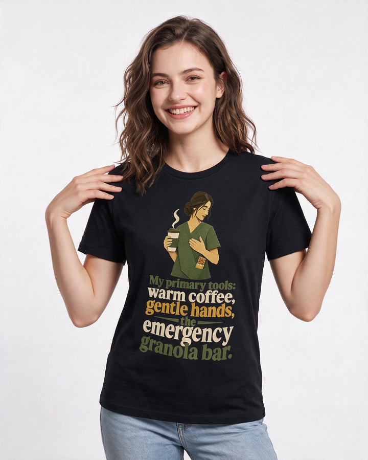 Nurse Black T-Shirt for Women – Nursing Life Graphic Tee product image 1
