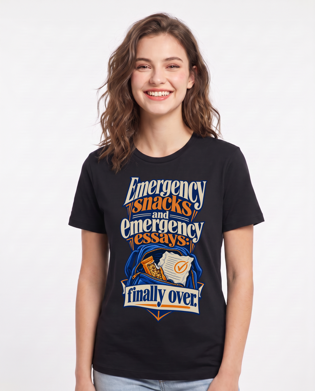 Graduation Black T-Shirt for Women – Everyday Expression Graphic Tee product image 3