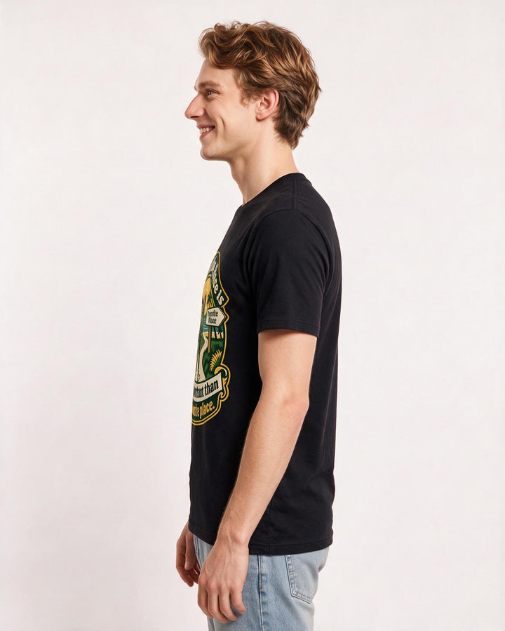 Political Statement Black T-Shirt for Men – Everyday Expression Graphic Tee product image 2