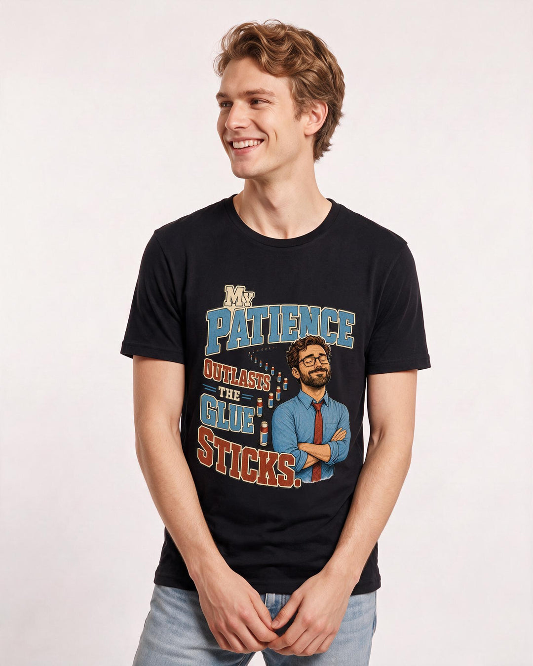 Teacher Black T-Shirt for Men – Everyday Expression Graphic Tee product image 1