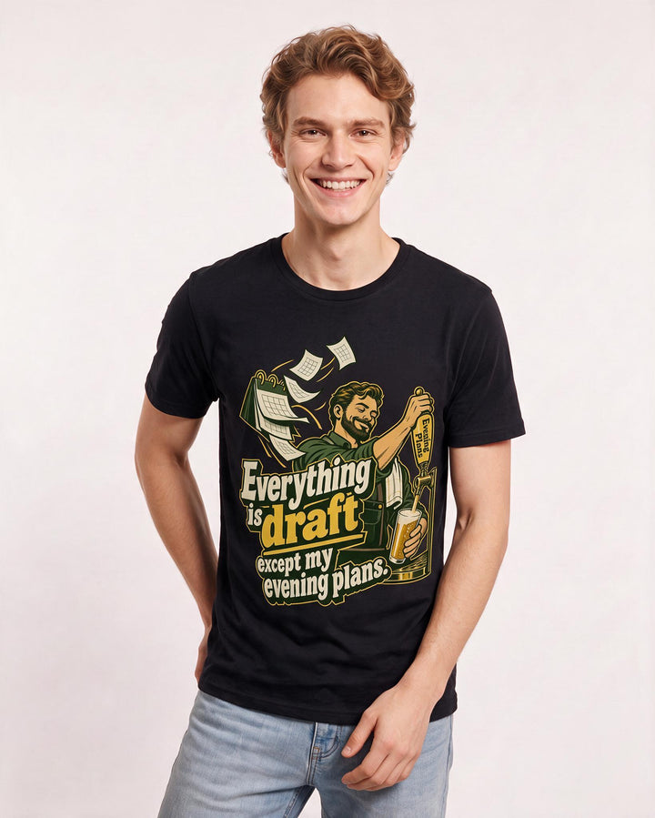 Beer Black T-Shirt for Men – Everyday Expression Graphic Tee product image 1