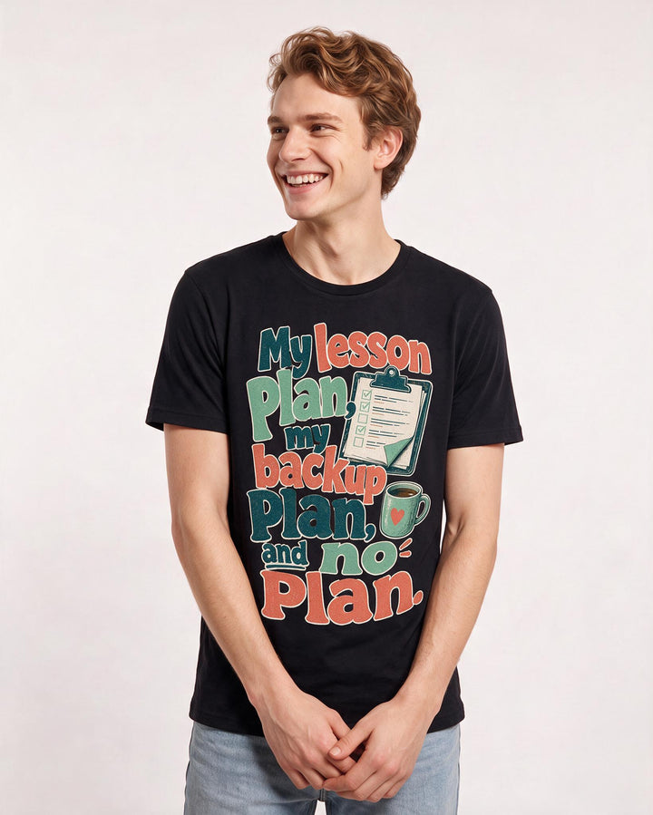 Teacher Black T-Shirt for Men – Everyday Expression Graphic Tee product image 1
