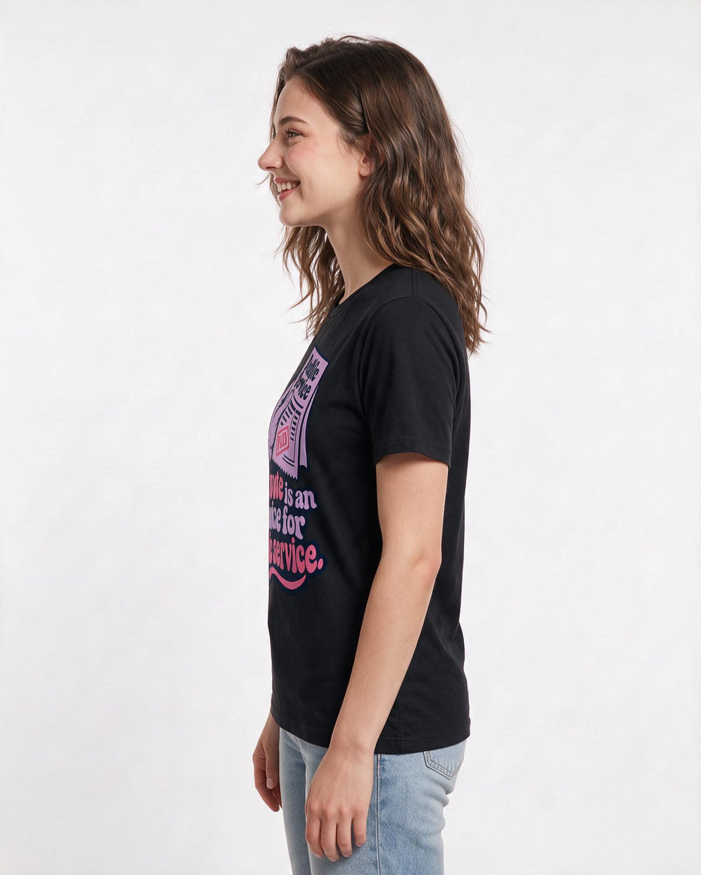 Political Statement Black T-Shirt for Women – Everyday Expression Graphic Tee product image 2