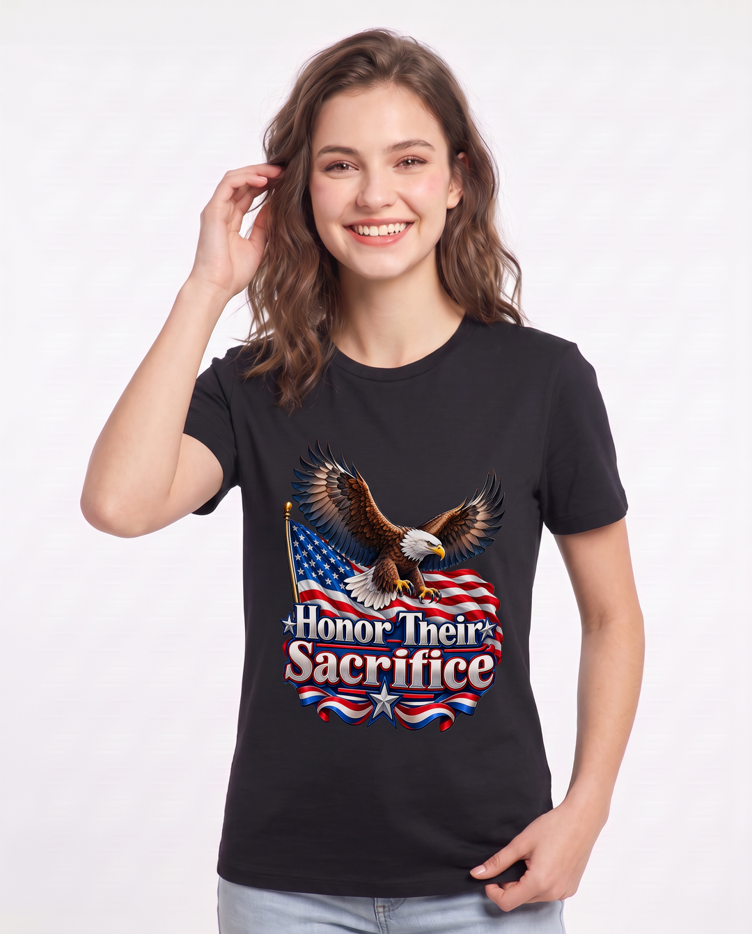 Honor Their Sacrifice Women's Black T-Shirt product image 1