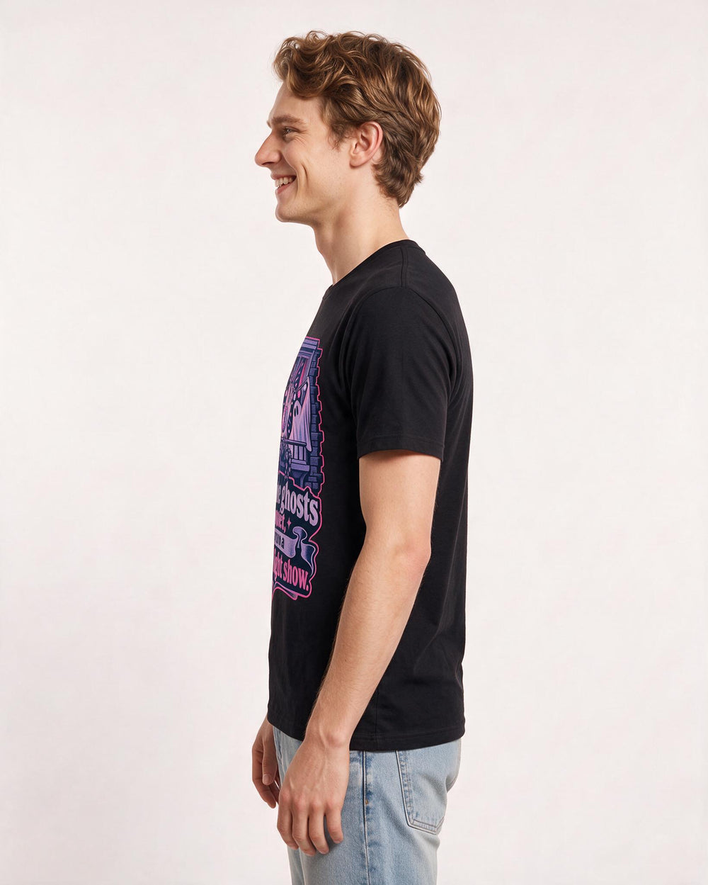 Halloween Black T-Shirt for Men – Halloween Theme Graphic Tee product image 2