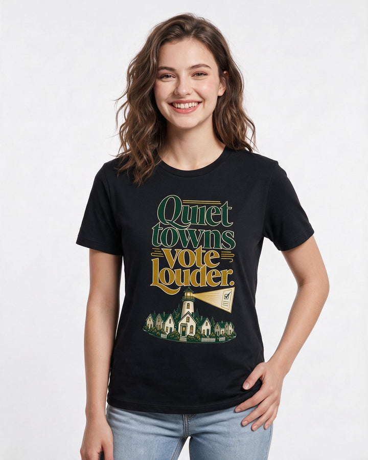 Political Statement Black T-Shirt for Women – Everyday Expression Graphic Tee product image 1