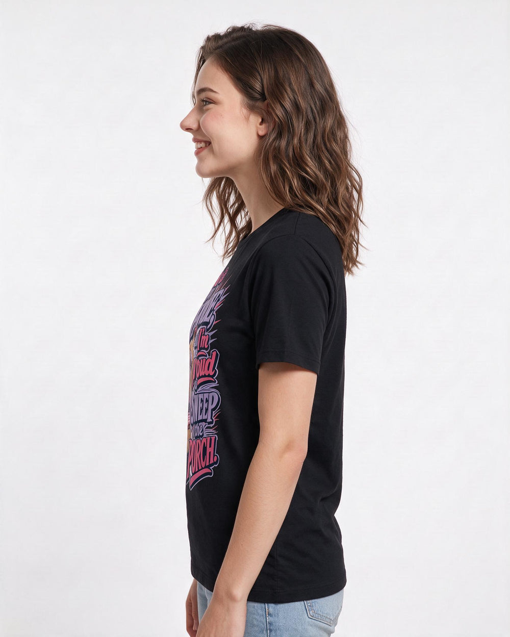 Patriotic Black T-Shirt for Women – Everyday Expression Graphic Tee product image 2
