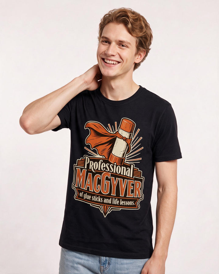 Teacher Black T-Shirt for Men – Everyday Expression Graphic Tee product image 1