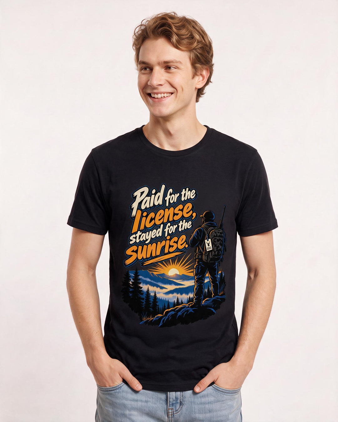 Hunting Black T-Shirt for Men – Everyday Expression Graphic Tee product image 1