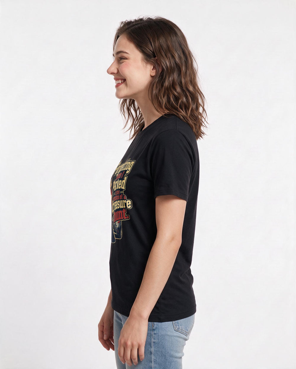 Meme Black T-Shirt for Women – Everyday Expression Graphic Tee product image 2