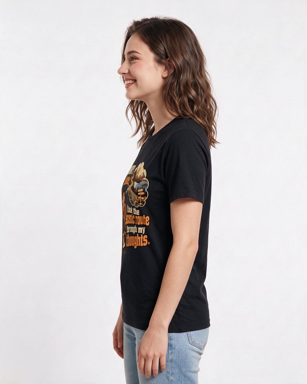 Neurodiversity Black T-Shirt for Women – Everyday Expression Graphic Tee product image 2