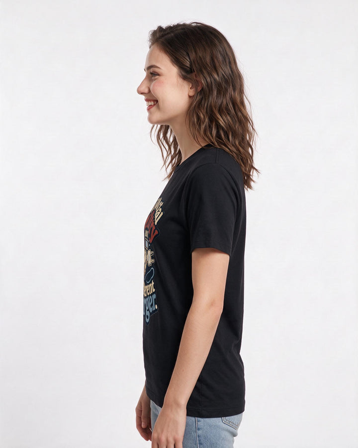 Neurodiversity Black T-Shirt for Women – Everyday Expression Graphic Tee product image 2