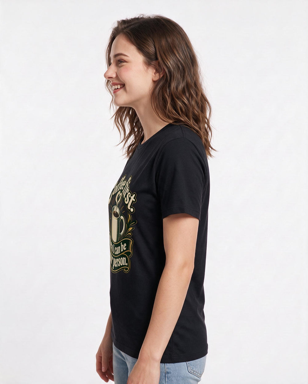 Grandparent Black T-Shirt for Women – Everyday Expression Graphic Tee product image 2